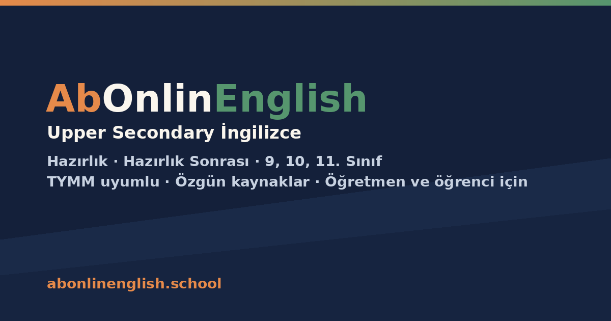 Lise İngilizce Serisi: Hazırlık, 9, 10 ve 11. sınıf tema tema konu anlatımı